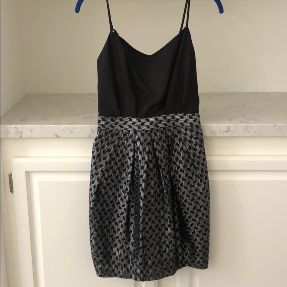BCBGeneration Black/Houndstooth Cocktail Dress